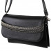 Show Story Women's Girls Punk Black/Red Zip Fashion Outdoor Crossbody Bag Handbag,FB90011