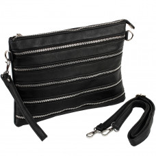 Show Story Women's Girls Punk Black Envelope Bag Retro Rock Personalities Handbag,FB90012