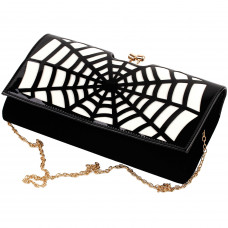 Show Story Women's Girls Punk Spider Web Design Fashion Outdoor Evening Clutch Handbag Bag,FB90020
