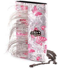 Show Story Women's Girls Punk Skull Feather Gems Design Fashion Outdoor Evening Clutch Handbag Bag,FB90022 