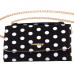 Show Story Dazzling Women's Girls Bow Two Tone Flap Clutch Bag Evening Bag With Detachable Chain,FB90031BK00