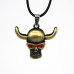 SCOO Fashion Skull Glittery Artificial Gem Cross Amulet Pendant Necklace FS90006JE00