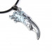 SCOO Fashion Skull Glittery Artificial Gem Cross Amulet Pendant Necklace FS90009JE00