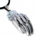 SCOO Fashion Hand of Buddha Buddhist Symbol Natural Stone Amulet Pendant Necklace FS90015JE00