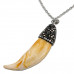 SCOO Fashion Hand of Buddha Buddhist Symbol Natural Stone Amulet Pendant Necklace FS90140AR00