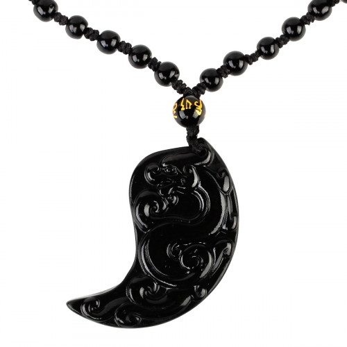 SCOO Fashion Hand of Buddha Buddhist Symbol Natural Stone Amulet Pendant Necklace FS90157FC00