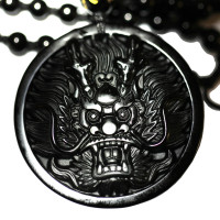 SCOO Fashion Hand of Buddha Buddhist Symbol Natural Stone Amulet Pendant Necklace FS90188FC00