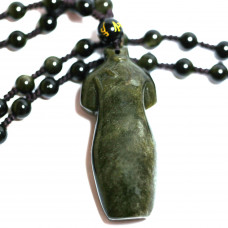 SCOO Fashion Hand of Buddha Buddhist Symbol Natural Stone Amulet Pendant Necklace FS90189FC00