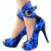 SHOW STORY Multicoloured Floral/Animal Pattern Gladiator Platform Pumps