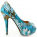 SHOW STORY Multicoloured Floral/Animal Pattern Gladiator Platform Pumps