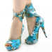 SHOW STORY Multicoloured Floral/Animal Pattern Gladiator Platform Pumps