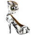 SHOW STORY Multicoloured Floral/Animal Pattern Gladiator Platform Pumps