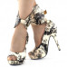 SHOW STORY Multicoloured Floral/Animal Pattern Gladiator Platform Pumps