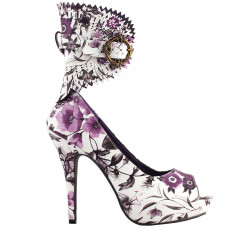 SHOW STORY Multicoloured Floral/Animal Pattern Gladiator Platform Pumps LF30402FP