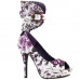 SHOW STORY Multicoloured Floral/Animal Pattern Gladiator Platform Pumps LF30402FP