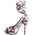 SHOW STORY Multicoloured Floral/Animal Pattern Gladiator Platform Pumps LF30402FP