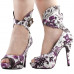 SHOW STORY Multicoloured Floral/Animal Pattern Gladiator Platform Pumps LF30402FP