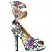 SHOW STORY Multicoloured Floral/Animal Pattern Gladiator Platform Pumps