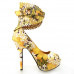 SHOW STORY Multicoloured Floral/Animal Pattern Gladiator Platform Pumps