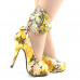 SHOW STORY Multicoloured Floral/Animal Pattern Gladiator Platform Pumps