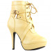 Sexy Punk Strap Buckles Zip High Heel Platform Ankle Boots