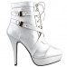 Sexy Punk Strap Buckles Zip High Heel Platform Ankle Boots