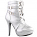 Sexy Punk Strap Buckles Zip High Heel Platform Ankle Boots