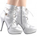 Sexy Punk Strap Buckles Zip High Heel Platform Ankle Boots