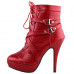 Sexy Punk Strap Buckles Zip High Heel Platform Ankle Boots