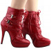 Sexy Punk Strap Buckles Zip High Heel Platform Ankle Boots