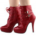 Sexy Punk Strap Buckles Zip High Heel Platform Ankle Boots