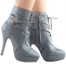 Sexy Punk Strap Buckles Zip High Heel Platform Ankle Boots