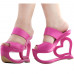 SHOW STORY Retro Pink Open Toe Heart Heel Wedge Wedding Evening Slip-ons Sandals