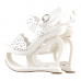 SHOW STORY Retro White Floral Cut-Out Heart Heel Wedge Evening Platform Sandals