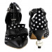 Show Story Retro Polka Dots D-orsay Bow Pointed Toe Exquisite Pearl Heel Dress Pump,LF60416