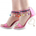 LF60815 SHOW STORY Strappy Ankle Strap Bride Wedding Dancing Heart Heels Sandals