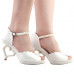 SHOW STORY Strappy Ankle Strap Bride Wedding Dancing Heart Heels Sandals LF60818WT