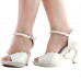 SHOW STORY Strappy Ankle Strap Bride Wedding Dancing Heart Heels Sandals LF60818WT