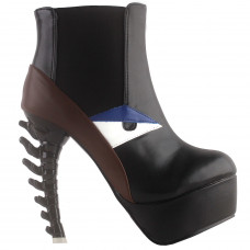 SHOW STORY Punk Black Eyes High-top Bone Platform Ankle Boots,LF80670 