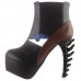 SHOW STORY Punk Black Eyes High-top Bone Platform Ankle Boots,LF80670 