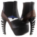 SHOW STORY Punk Black Eyes High-top Bone Platform Ankle Boots,LF80670 