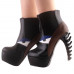 SHOW STORY Punk Black Eyes High-top Bone Platform Ankle Boots,LF80670 