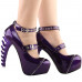 SHOW STORY Women Sexy Zipper Buckle Ankle Strap Mary Jane Bone Heels Platform Pumps