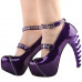 SHOW STORY Women Sexy Zipper Buckle Ankle Strap Mary Jane Bone Heels Platform Pumps