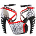 SHOW STORY Retro Black White Red Strappy Leopard Print Gladiator Platform Bone Heels Sandals