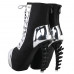 SHOW STORY Cool Dark Grey Silver Two Tone Lace-Up High-top Bone Heels Platform Ankle Boots