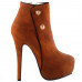 Show Story Hot Two Tone Button Platform Stiletto Heel Party Ankle Bootie,LF80829