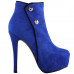 Show Story Hot Two Tone Button Platform Stiletto Heel Party Ankle Bootie,LF80829