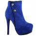 Show Story Hot Two Tone Button Platform Stiletto Heel Party Ankle Bootie,LF80829