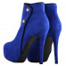 Show Story Hot Two Tone Button Platform Stiletto Heel Party Ankle Bootie,LF80829